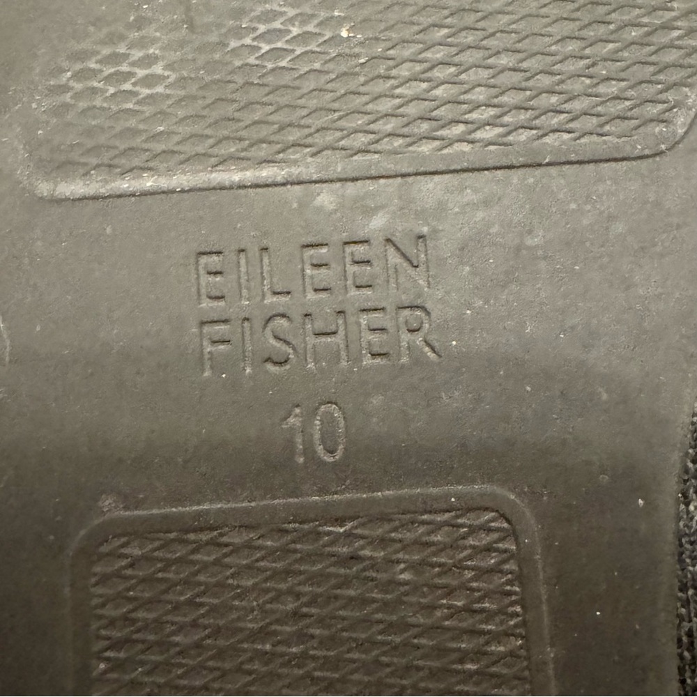 Eileen Fisher Shoes Nova Knit Stretch Loafers Woven Black Chunky Basic Size 10 - Picture 9 of 11